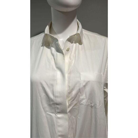 Sacai Mixed Media Atterley Cream Shirt Dress Size XL (4) - Picture 6 of 15